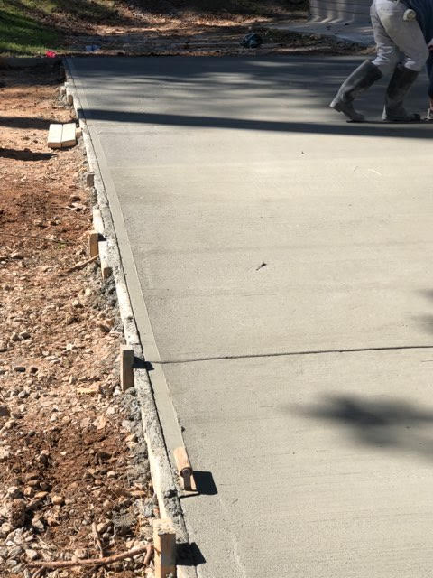 New Concrete Driveway in Sandy Springs